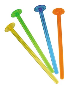 50x Cocktail Lemon Sugar Mallets Stirrers Swizzle Sticks 15cm Assorted Colours - Picture 1 of 1