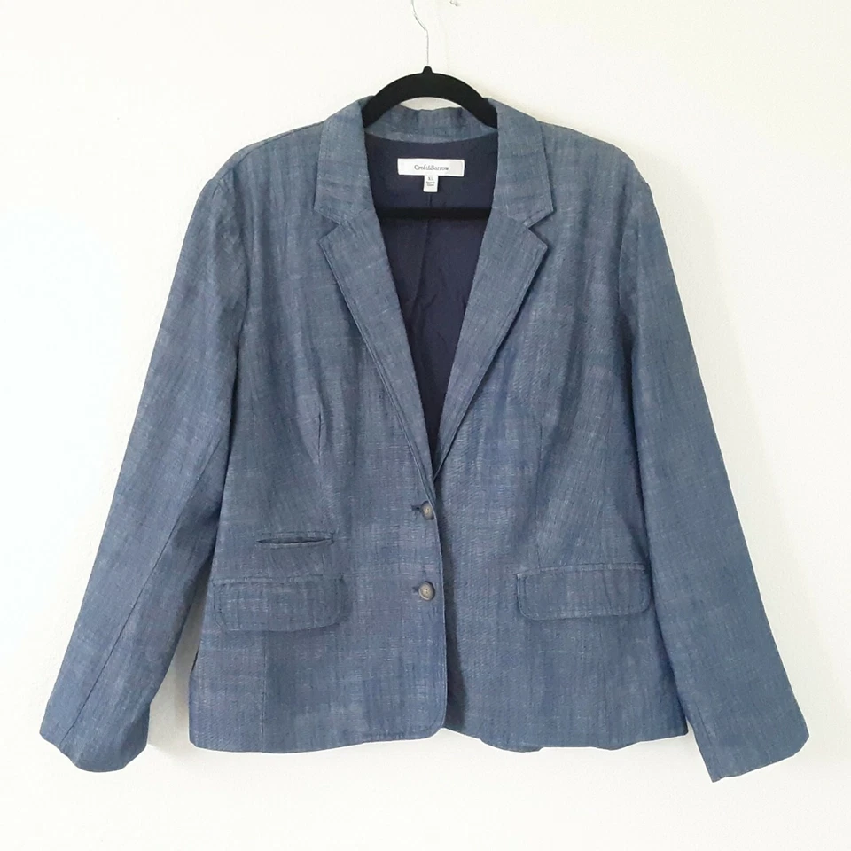 Blazer para mujer Croft & Barrow azul talla XL Foto 1 de 4