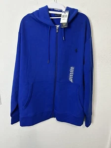Polo Ralph Lauren Big & Tall Men's Royal Blue Double Knit Full Zip Hoodie Sz 1XB - Picture 1 of 10