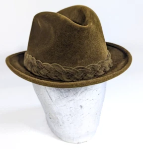 Vintage Fedora Hat - Triumph by Champ Brown Velour Men's Size 7 ⅛ - Picture 1 of 12