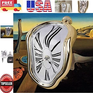 Compact Melting Clock - Artistic Timepiece for Home, Office, or Studio - Picture 1 of 9