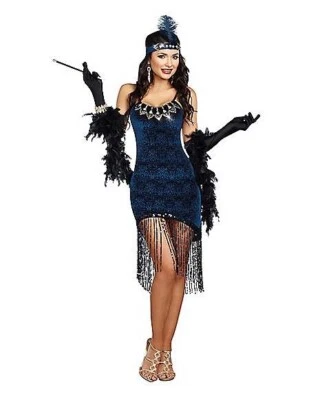 Muñeca Rugiente Años 20 Downtown Flapper Años 20 Adulto Mujer Halloween LUJO Disfraz Foto 1 de 4