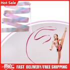Flashing Glitter Dance Ribbon Gymnastics Ballet Twirling Stick (4m Pink)