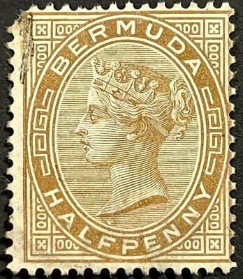 Bermuda, Queen Victoria, Scott 16, Used, Fine, Nibbled Corner - Image 1 of 2
