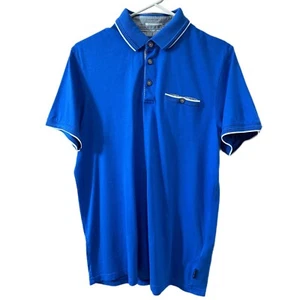 Ted Baker London Women’s Size 3 Medium Royal Blue Polo Shirt SOFT - Picture 1 of 5