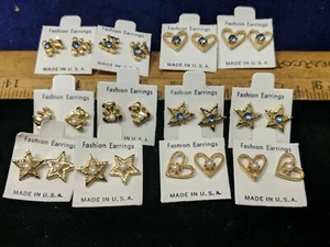 12X Neu aus altem Lagerbestand 1 Dutzend gemischt goldfarben Vintage Ohrringe Sets Großhandel Modeschmuck - Bild 1 von 9