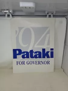 Pataki for governor sign 94 Original Campaign Poster 22" x 17" - Picture 1 of 11