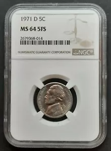 1971-D Jefferson Nickel NGC MS64 5FS - Picture 1 of 2