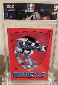 1990 Topps Orion Pictures Robocop 2 Sticker Ed-209 Graded 9