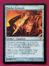 Magic The Gathering DISSENSION RAKDOS RITEKNIFE single artifact card MTG