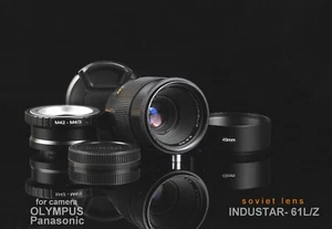 INDUSTAR - 61 L/Z MC Soviet lens  (2,8 / 50) Copy Tessar Mount M42 - M4/3 MACRO - Picture 1 of 10