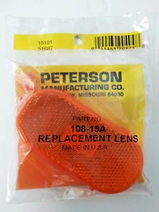 Lente de repuesto Peterson Manufacturing 108-15A - ámbar - Imagen 1 de 2