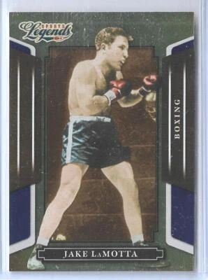 RARE 2008 DONRUSS LEGENDS JAKE LAMOTTA BLUE PARALLEL CARD #13 ~ /100 RAGING BULL - Image 1 of 2