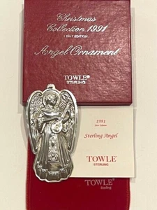 TOWLE Sterling Silver Ornament Angel 1st Edition W 2"xH 3 1/2" 1991 - Picture 1 of 4