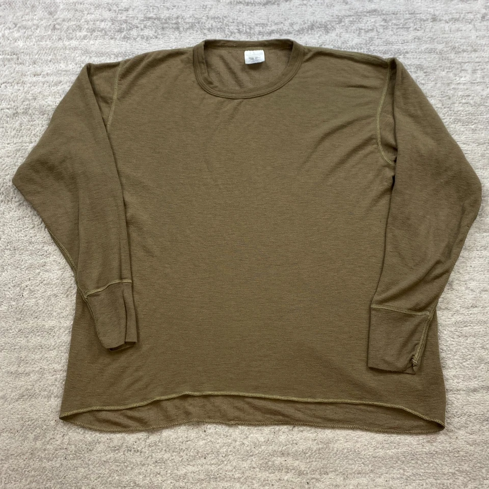 Camisa Doble Plegable Grande Marrón Lana Dos Capas Preppy Base Caminata Merino Aire Libre Trekking Foto 1 de 4