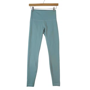 Lululemon Wunder Under Tight Women's 6 Tidewater Teal 28" Pull On Yoga Athletic - Picture 1 of 8