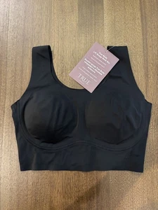 True Body Lift Scoop Neck Bra Size Small Black NWT True & Co - Picture 1 of 6