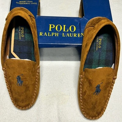 Mocasines/zapatillas Polo by Ralph Lauren de gamuza tostada para hombre talla 10 nuevos en caja Foto 1 de 4