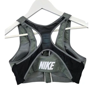 Nike Dri-FIT Zip Front Sport BH Grau Racerback Medium Training Gym / B20 - Bild 1 von 7