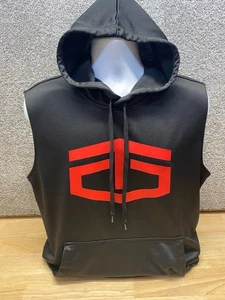 Tapout Sleeveless Hoodie Sweatshirt Mens Large Pullover MMA UFC Black Red - Picture 1 of 10
