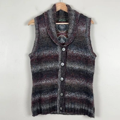 Chaleco Suéter Woolrich De Colección Mujeres M Fair Isle Cottage Cabincore Granola Chal Foto 1 de 4