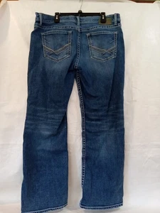 BKE Jeans Uomo 40x32 Jake Dritto Lavaggio Leggero Invecchiato Elasticizzato Denim Baffo - Foto 1 di 8