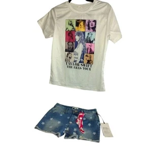 **Swiftie Eras Star Set – Taylor Tee + Laurie Hernandez Shorts (Girls 12)** - Picture 1 of 16