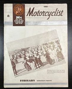 THE MOTORCYCLIST MAGAZINE FEBURARY 1940 ISSUE - Picture 1 of 17