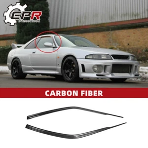 For Nissan Skyline R33 GTR GTS Carbon Fiber Wind Deflector Protector Kits 2Pcs  - Picture 1 of 4