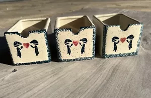 Set Of 3 Vintage Bow/Heart Trinket Room/Kitchen Decor Granny/Cottage Core - Picture 1 of 5