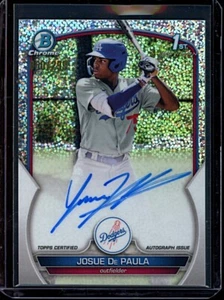 Bowman 2023 cromo #CPAJDE Josue De Paula refractor moteado automático novato #/299 - Imagen 1 de 2