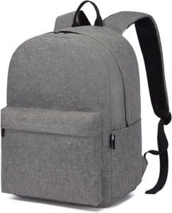 Kono Laptop Backpack College Rucksack Lightweight Bag Stylish Casual ,15.4" Gray - Picture 1 of 7