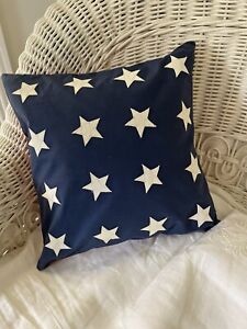Ralph Lauren Patriotic Star Throw  Accent Pillow Green Label 12” Sq (C)