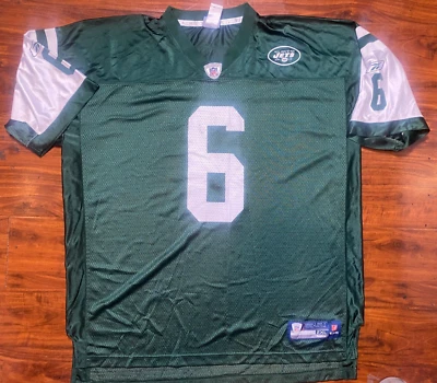 纽约球队 Mark Sanchez #6 锐步 2010 场内 NFL 球队球衣 尺寸 2XL — 第 1/4 张图片