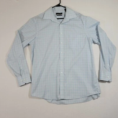 Bonita Camisa de Vestir DONALD J. TRUMP Para Hombre Azul Bebé A Cuadros Talla 16 1/2 34/35 Foto 1 de 4