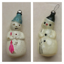 Snowman, Vintage Russian Glass Christmas ornament / decoration TO CHOOSE FROM