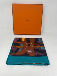 Hermes Reitsport Seide Kleid Schal Neu im Karton - Bild 1 von 10