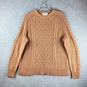 Old Navy Cable Knit Sweater Womens Size XL Chunky Heavyweight "High Emotion" Tan - Picture 1 of 14
