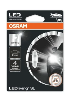 OSRAM LEDriving SL LED C5W (31mm) 6000K Cool White Car Bulbs (Single) SV8.5-8 - Image 1 of 3