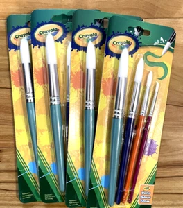 Big Paint Brushes Set of 4-Crayola . Round, Great For Kids - Picture 1 of 1