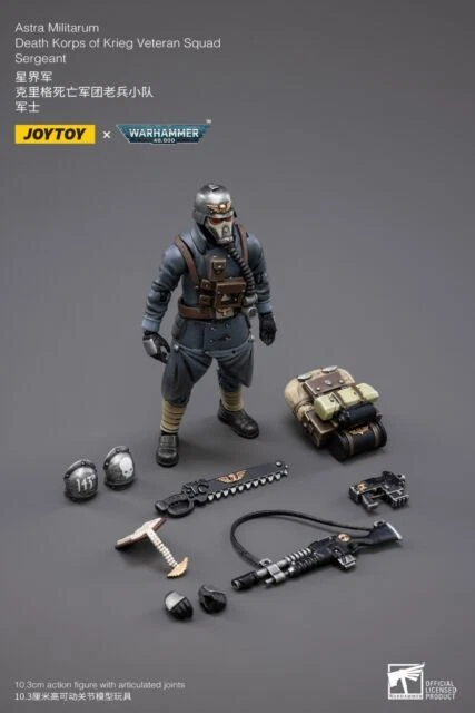 Joy Toy Warhammer 40K Death Korps Of Krieg Veteran Squad Sergeant 1:18 Scale Action Figure
