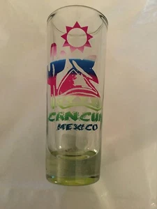 CANCUN MEXICO SOUVENIR 4” SHOT GLASS - Picture 1 of 2