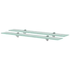 Floating Shelves 2 pcs Glass 27.6"x3.9" 0.3" vidaXL - Picture 1 of 5