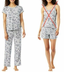 Lucky Brand Women 3 Piece Pajama Set Tee Short Pant Soft Knit Small M1 - Bild 1 von 1