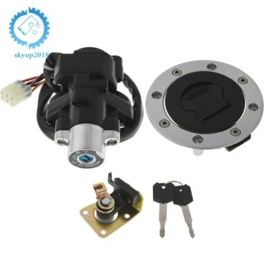 For Suzuki Katana 600 750 GSXR750 Ignition Switch Gas Cap Seat Lock Key Set - Image 1 of 4