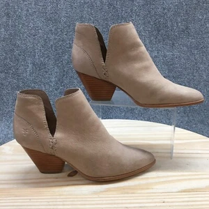 Frye Boots Womens 9 M  Reina Cut Out Ankle Bootie Taupe Poined Toe Cuban 3478394 - Picture 1 of 20