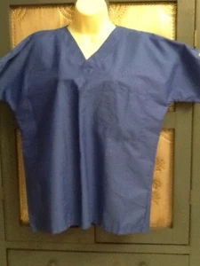 Scrub Zone By Landau Scrub Top Unisex 1-Pocket Royal Blue Size XS NWOT - Picture 1 of 5