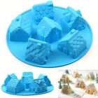 3D 6 Cavity Gingerbread House Mold Silicone Cake Pan Cake Mold  Christmas