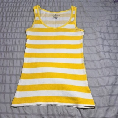 Y2K Faded Glory Womens Lace Trim Striped Cami Large (12/14)  Vintage Cottagecore - Image 1 of 3