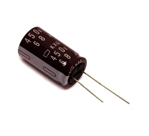 5pc Electrolytic Capacitor KXG 68uF 450V +105℃ Radial Nippon Chemi-Con φ18x32 - Picture 1 of 3